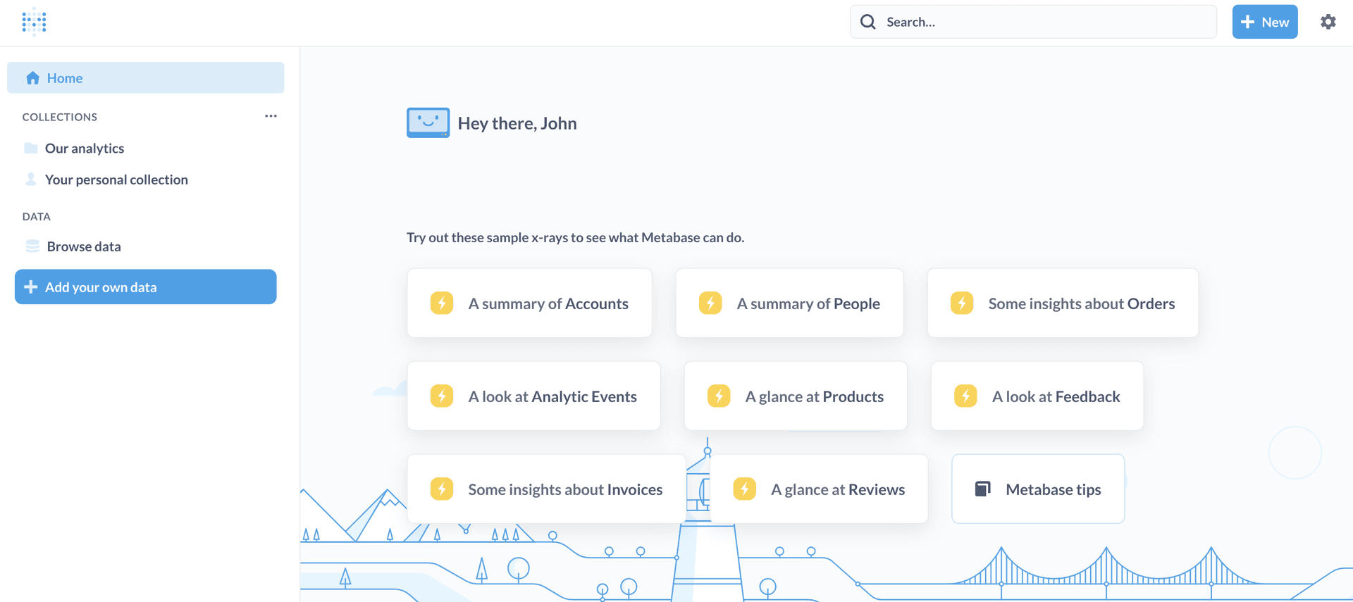 Metabase dashboard